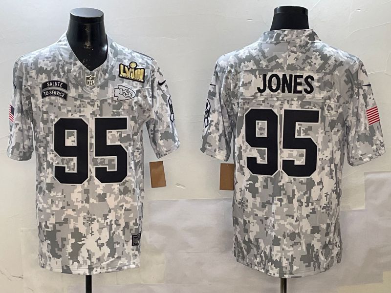 Men Kansas City Chiefs #95 Jones Camo 2025 Nike Salute to Service Limited NFL Jersey style 2->kansas city chiefs->NFL Jersey